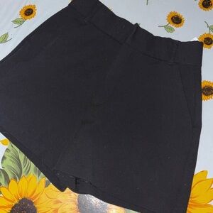 Zara High Waist Black Women's Shorts